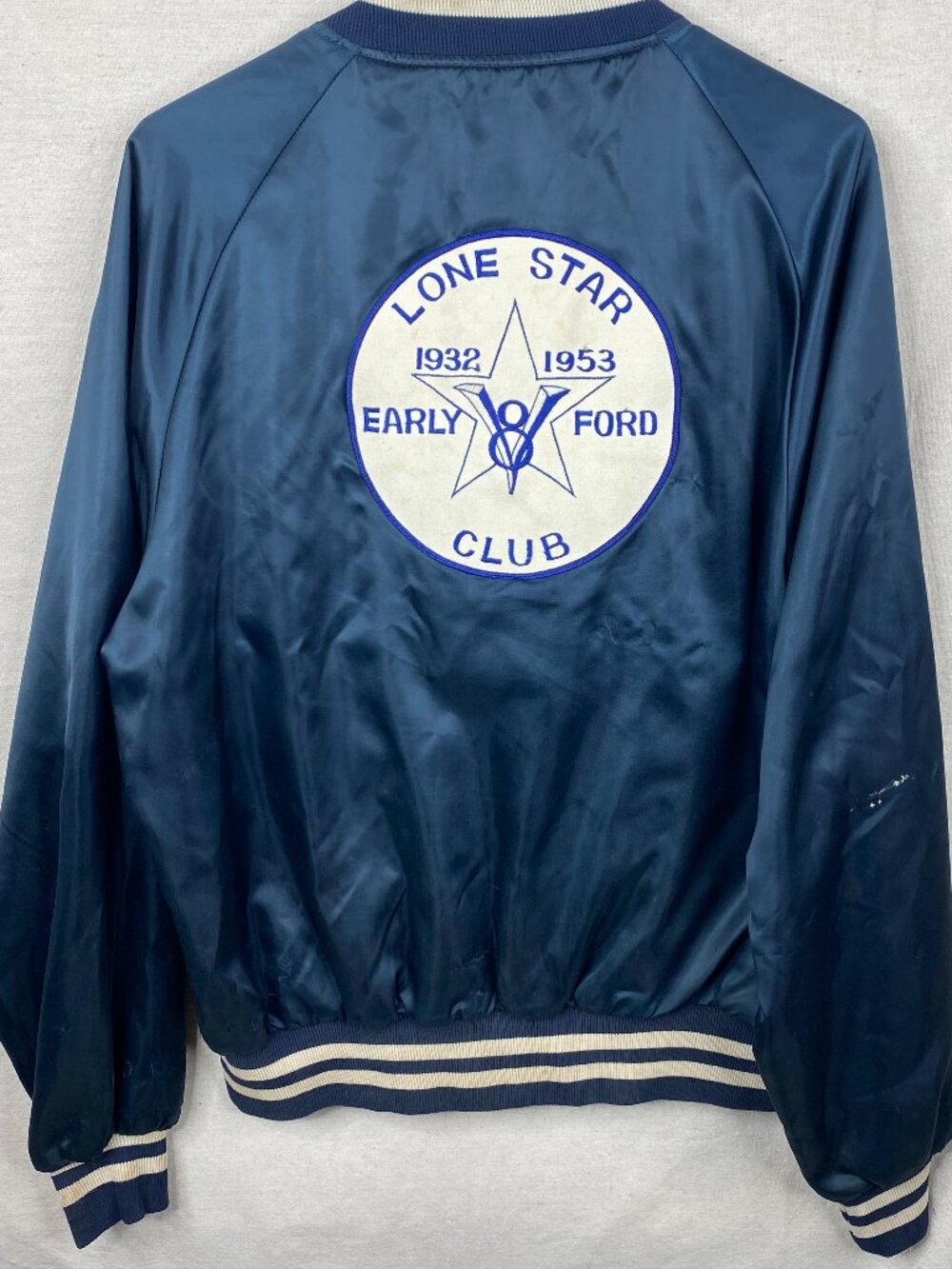 Lone Star Early Ford V8 Club Of America 1932-1953 Jacket Large Blue VTG